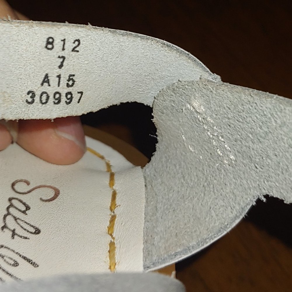 SALT WATER Silver Baby Sandals Size 7 & Wonder Nation Brown Sandals Same Length - Picture 8 of 12